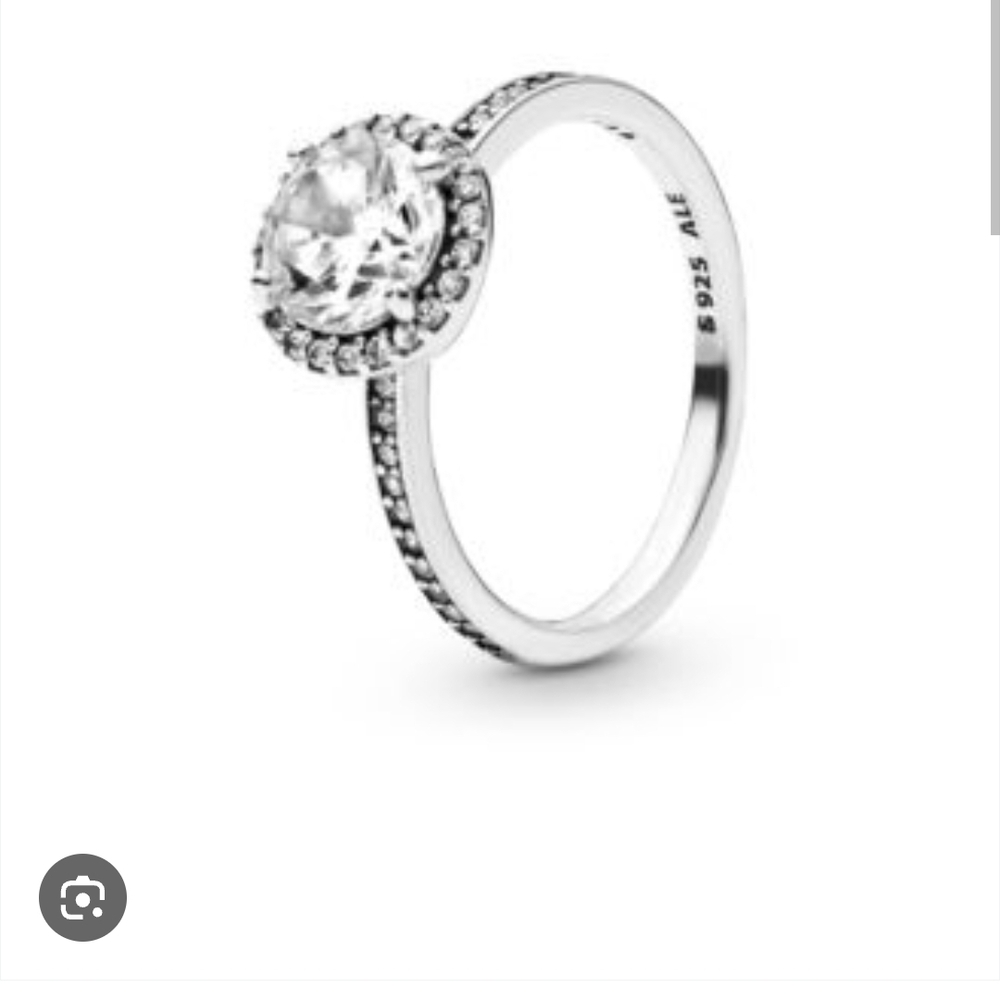 Elegant Silver Ring with Clear Stone
